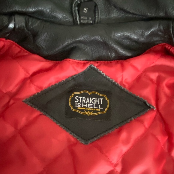 Straight to Hell Lady’s Defector Genuine Leather Jacket w/ Brass hardware Sz SM. - Picture 5 of 9